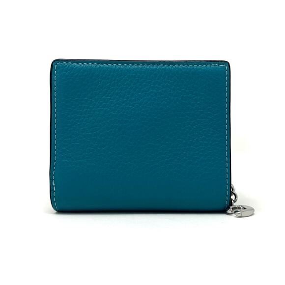 Coach Snap Wallet in Teal Leather C2862 - Picture 3 of 10